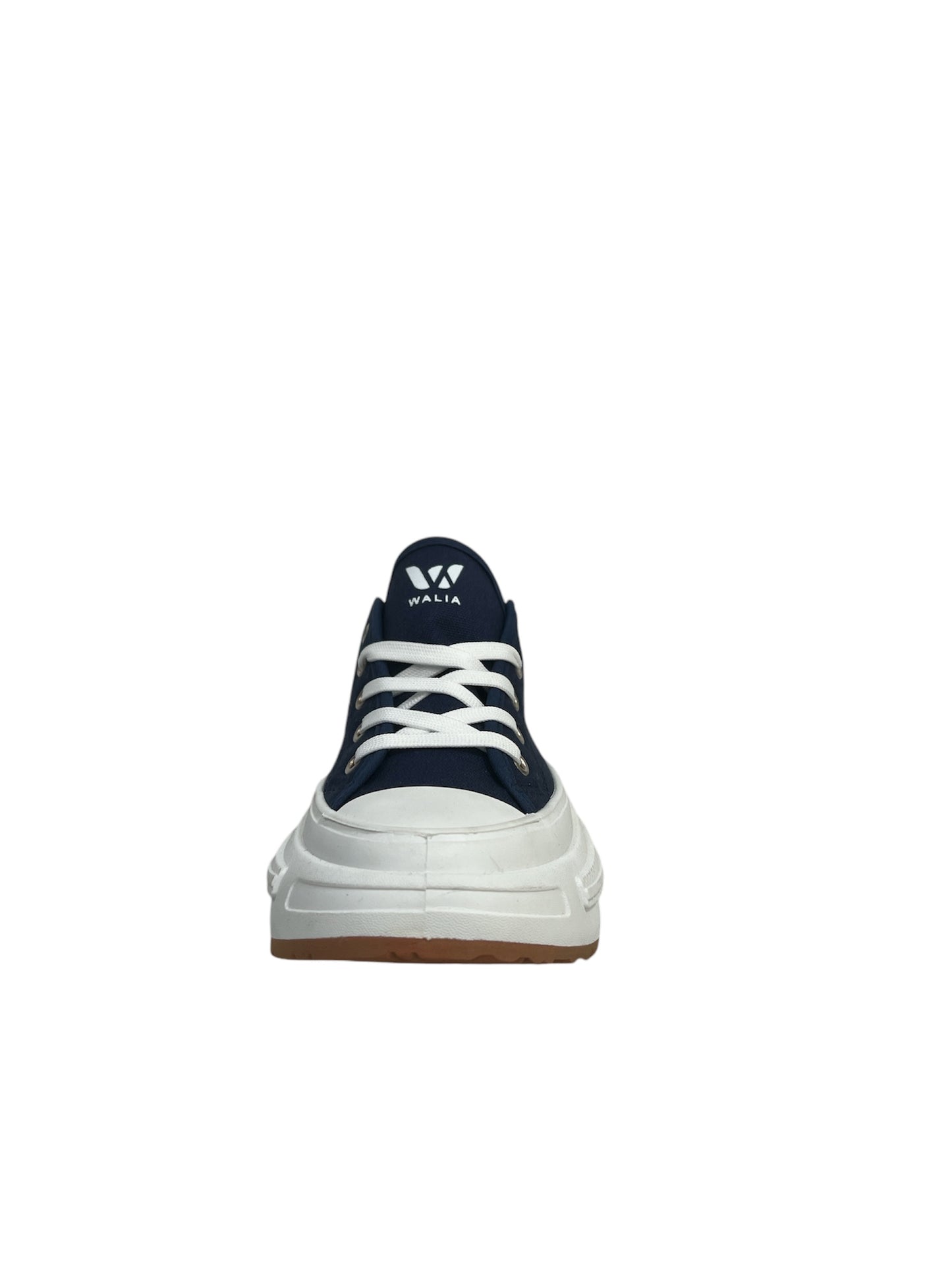 Walia Navy Women's Canvas Sneakers with Chunky Sole