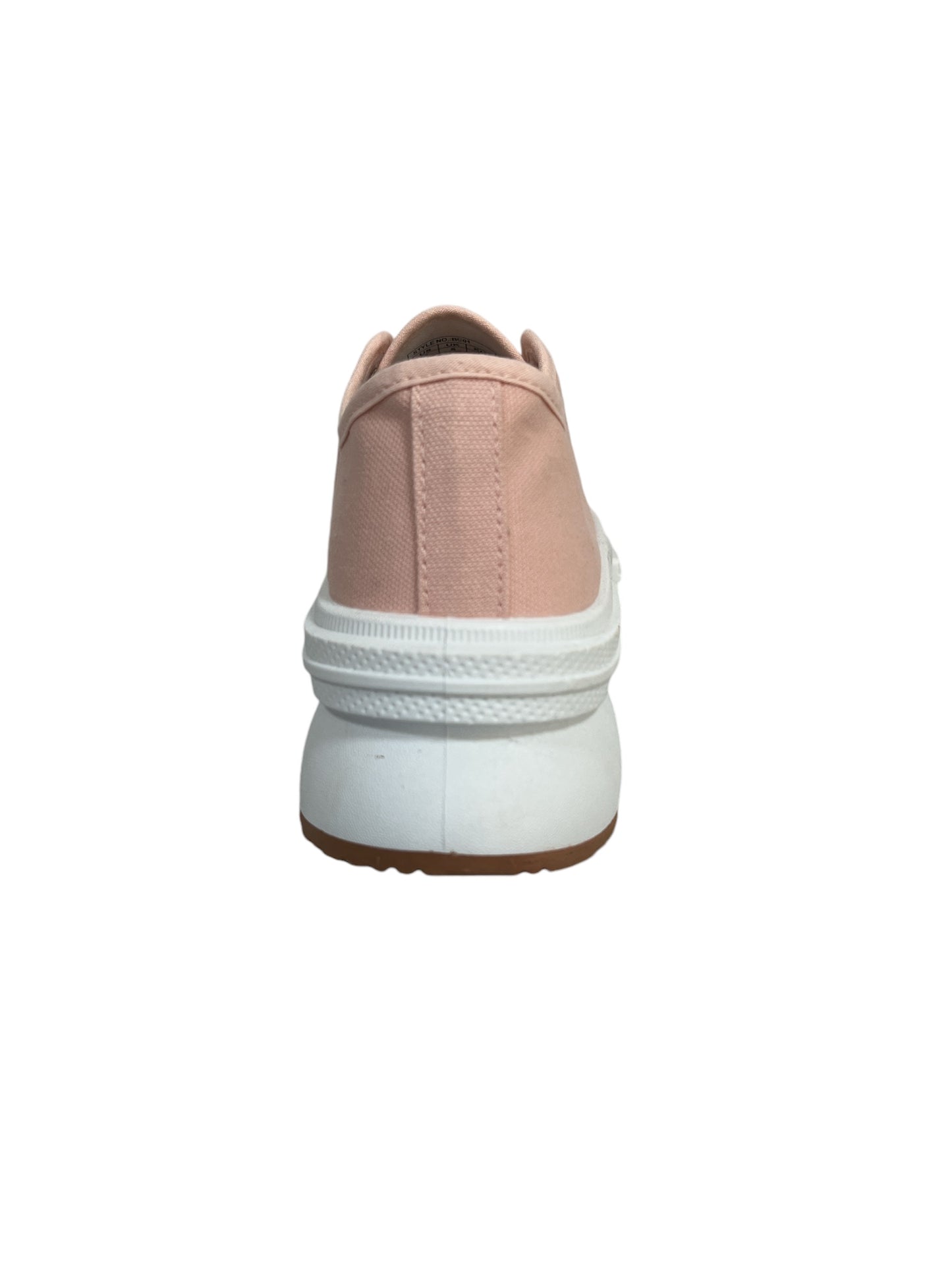 Walia Pink Women's Canvas Sneakers with Chunky Sole