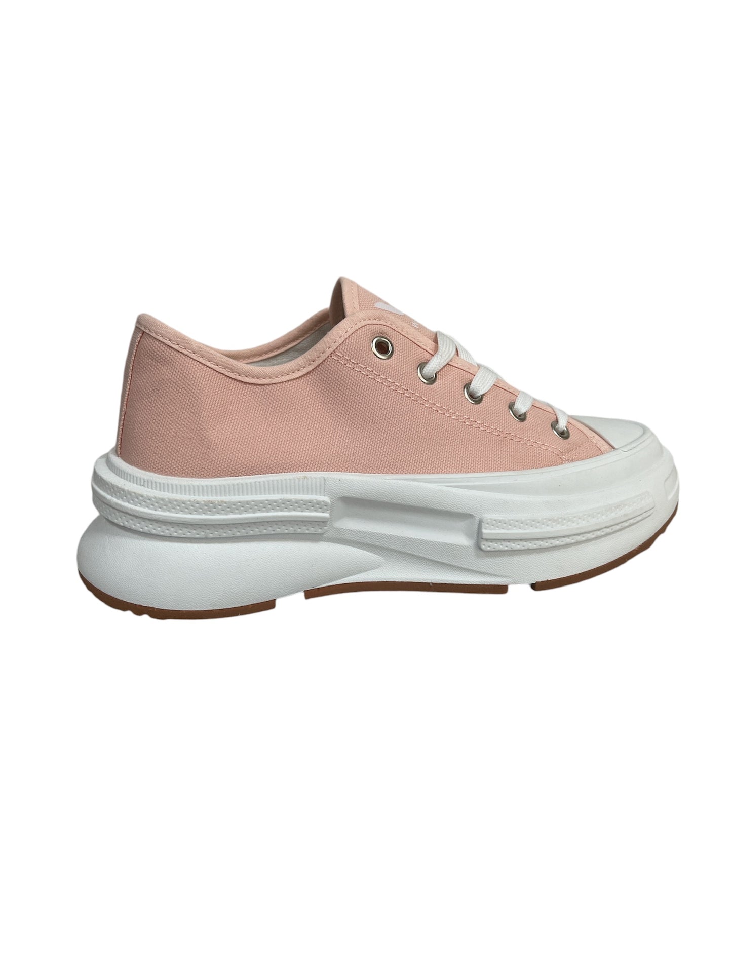 Walia Pink Women's Canvas Sneakers with Chunky Sole