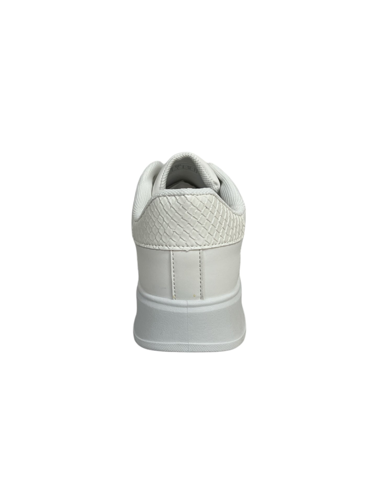 Walia Classic White Sneakers, Low-Top Lace-Up, Platform Sole, Casual Athletic Fashion